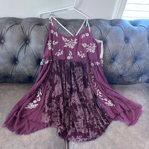 Bke L cami flowy trapeze style bergundy
